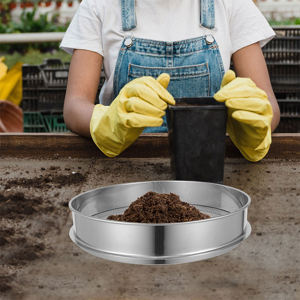 Garden Sieve Soil - Tamis en maille d'acier inoxydable, tamis