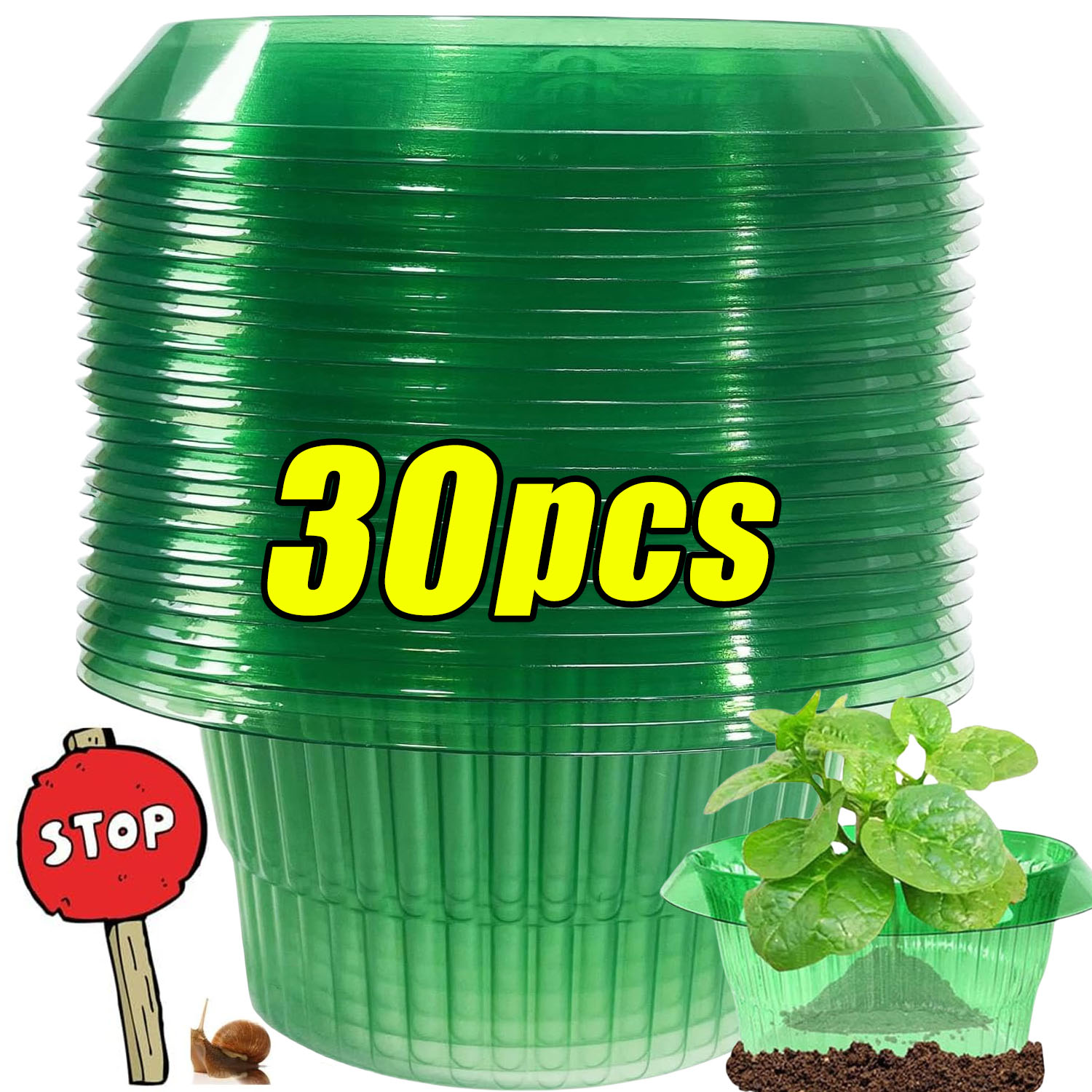 Gardening Tools Green - 1/30 pièces Anneaux de protection anti-légionnaires