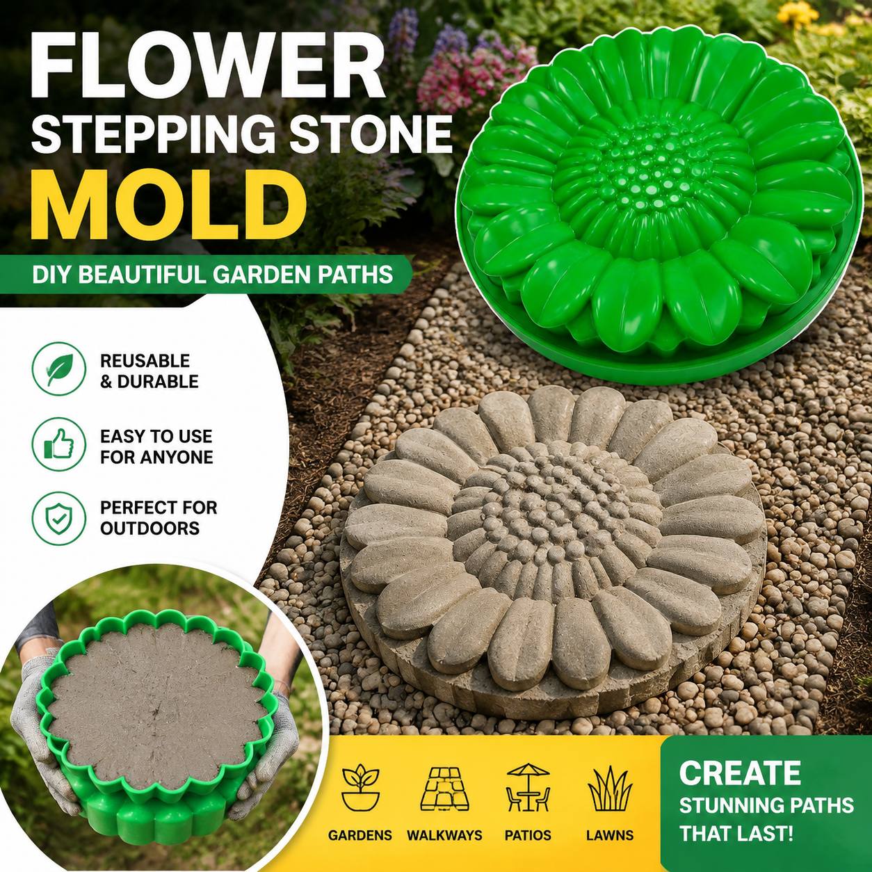 Ensemble de moules en béton po - Gardening Tool Diy avis et prix