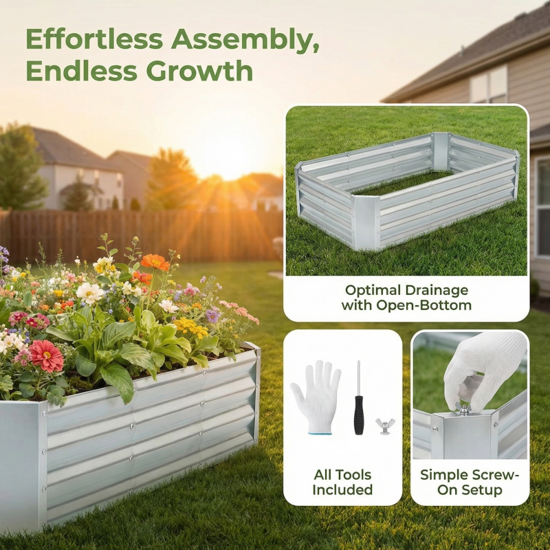 Grand kit de jardinière galvan - Gardening Tools Box avis et prix