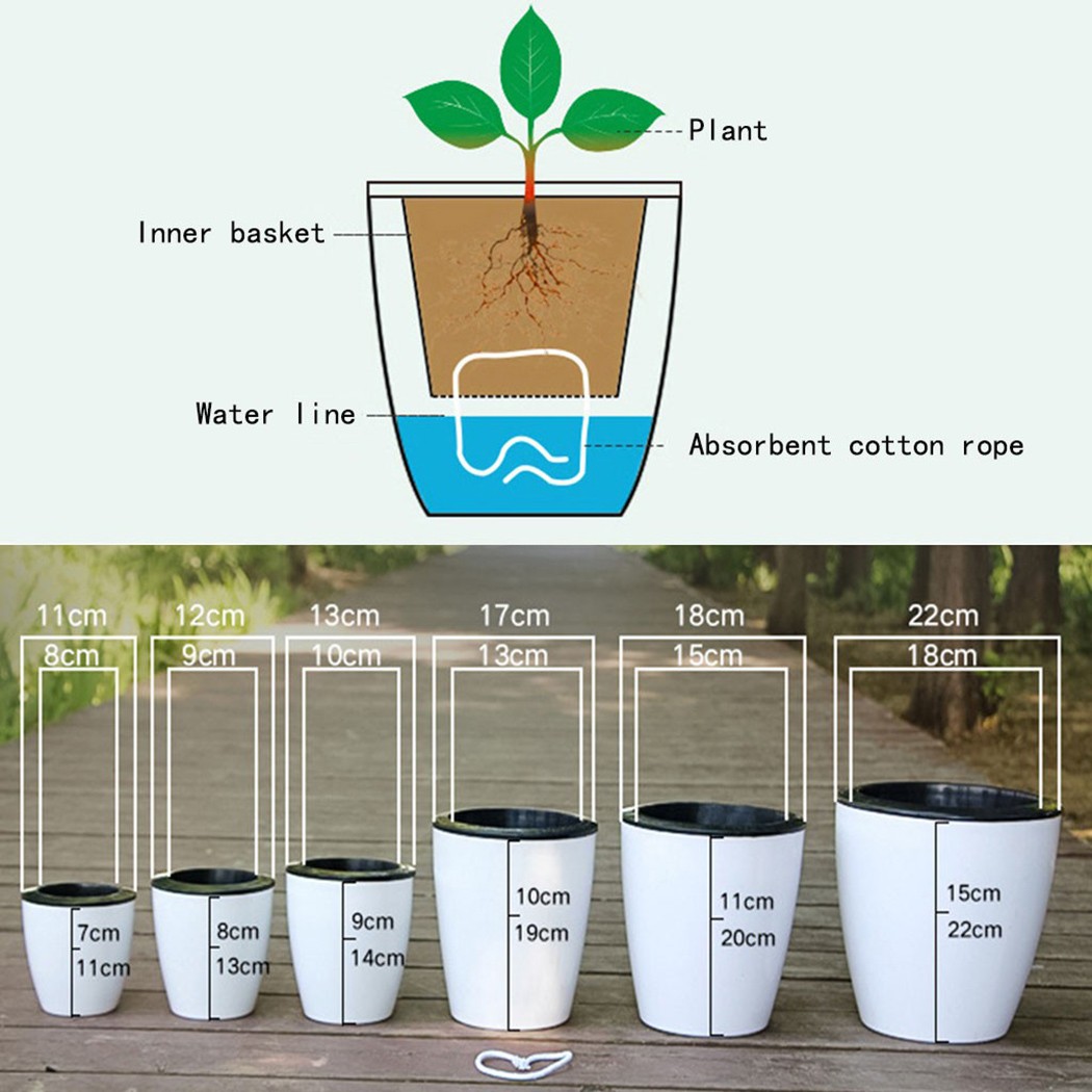 Pot de fleurs d'arrosage autom - Gardening Tools Green avis et prix