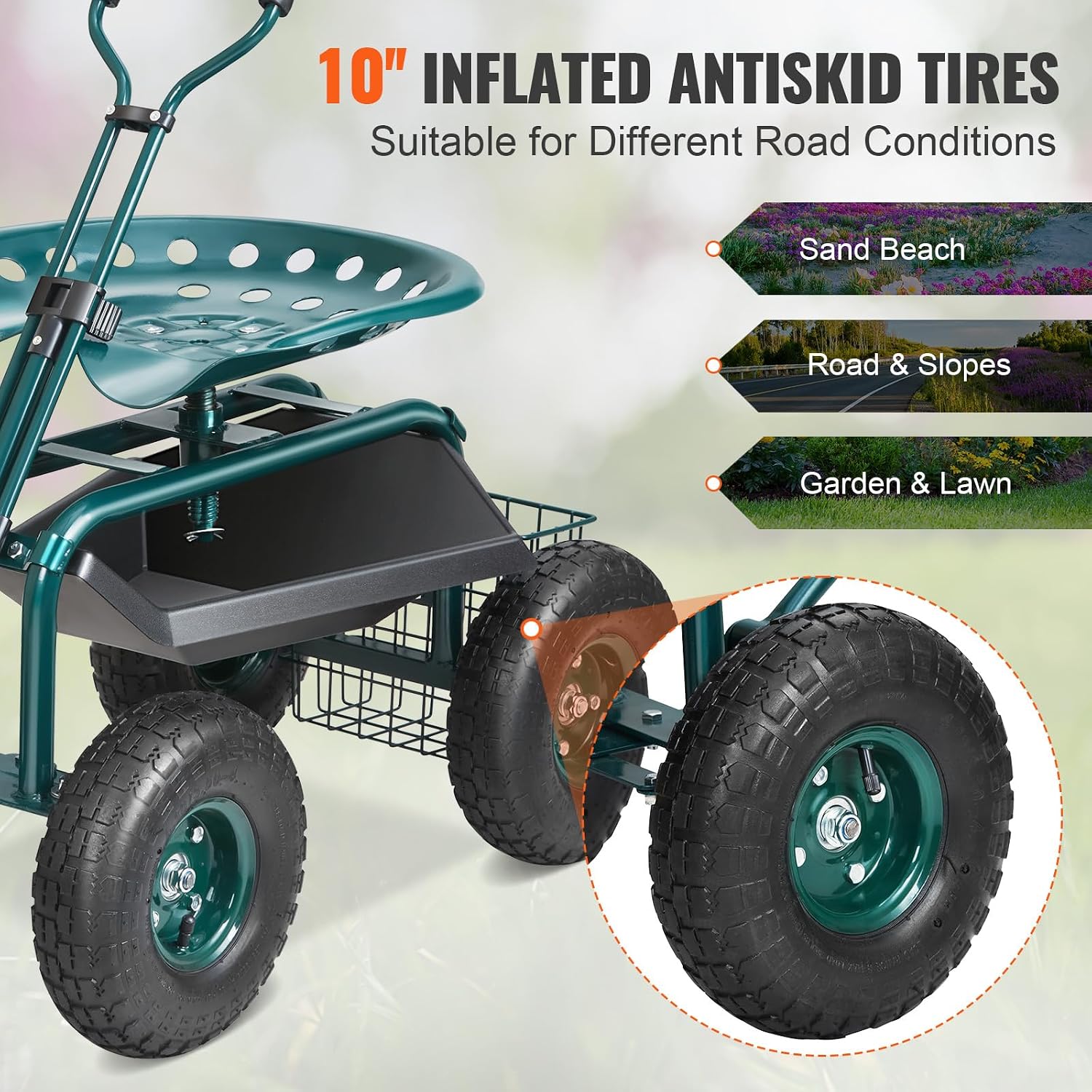 Chariot de jardin roulant avec - Gardening Tools Green avis et prix