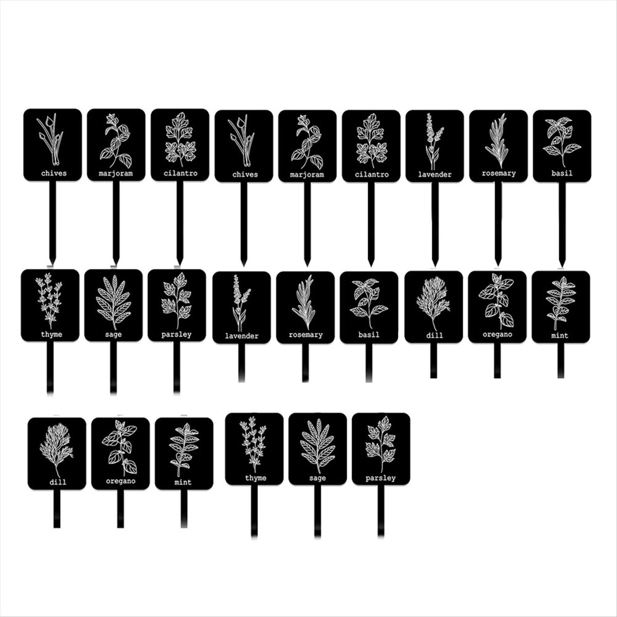 AA14 24 étiquettes de plantes  - Gardening Tools Names avis et prix